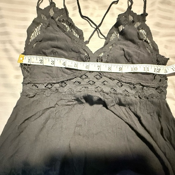 Free People Charcoal Lace Dress - Picture 9 of 10